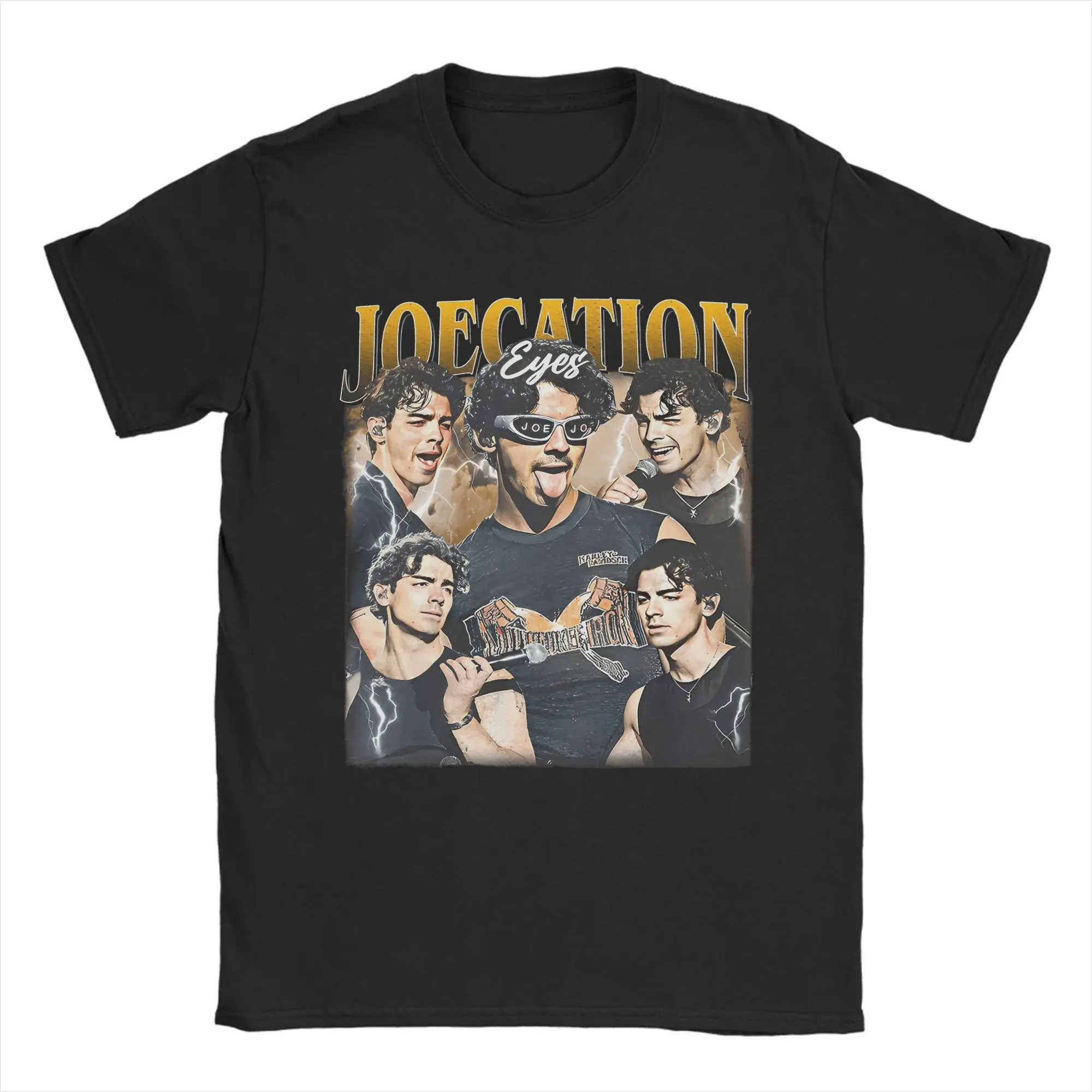 Verano Joecations Eyes Joes inspirado moda Cool camisetas Camiseta de algodón para hombres Y2K Casual estampado ropa de manga corta