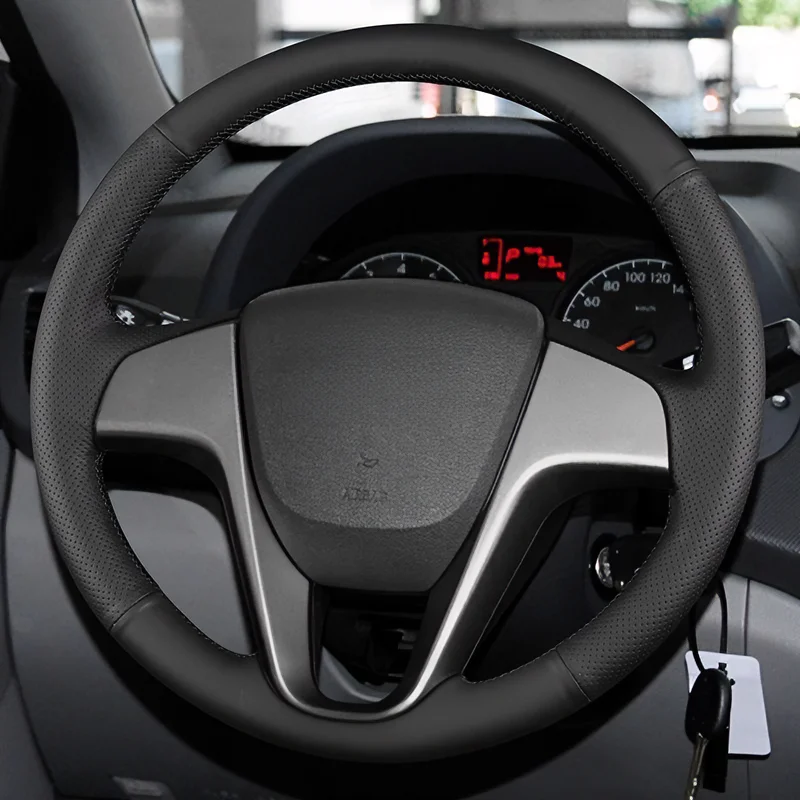 For 10-11-13-14-16 Models Hyundai Accent Hand-Sewn Steering Wheel Cover, Ru Yi Special Steering Wheel, Hand-Sewn Full Wrap