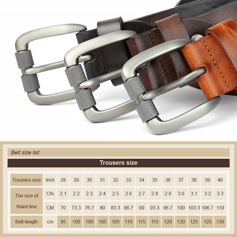 MEDYLA cinturón de moda para hombre de cuero Natural de alta calidad hebilla de acero cepillado resistente cinturón de hombre adecuado para Jeans