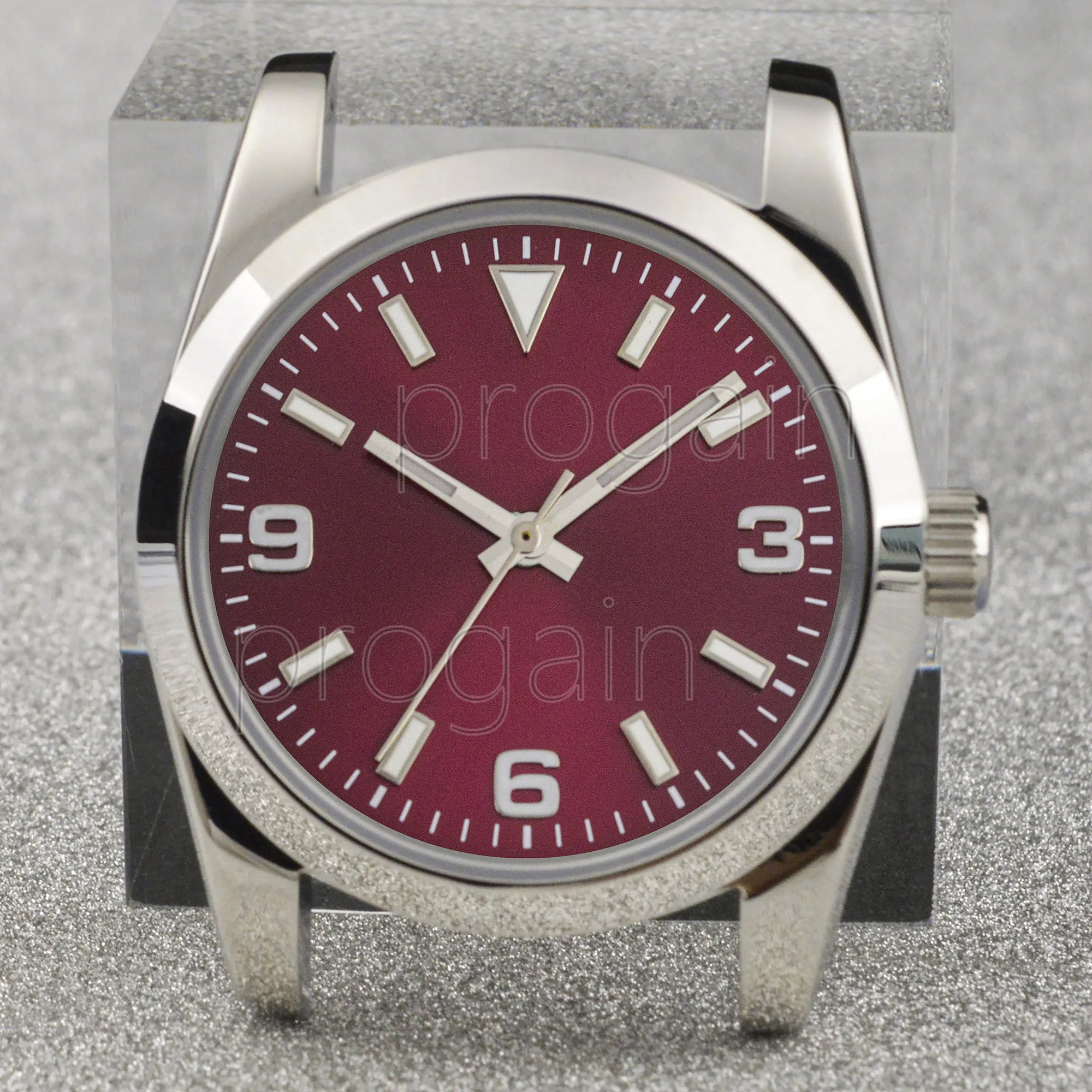 

36/39mm NH35 Case Dial Stainless Steel Case Green Luminous Hands Pointers for Datejust NH35 Movement Sapphire Glass Watch Parts