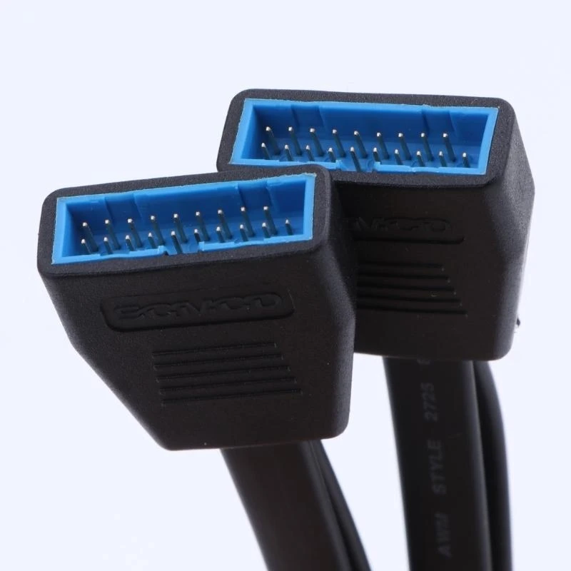 090F Motherboard USB Splitter Internal USB -Erweiterungskabel 19 Pin USB3.0 1 bis 2 Splitterkabel 20