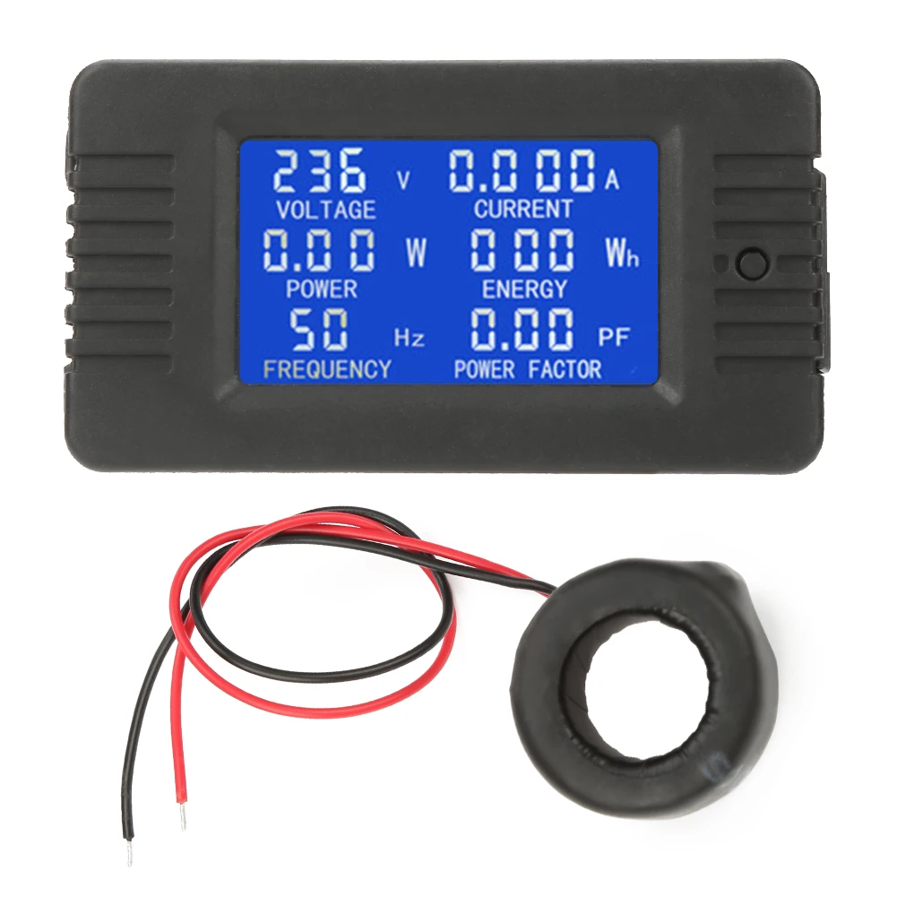 AC Digital Multimeter High Precision Power Energy Voltage Current Tester With Closed Type CT 100A