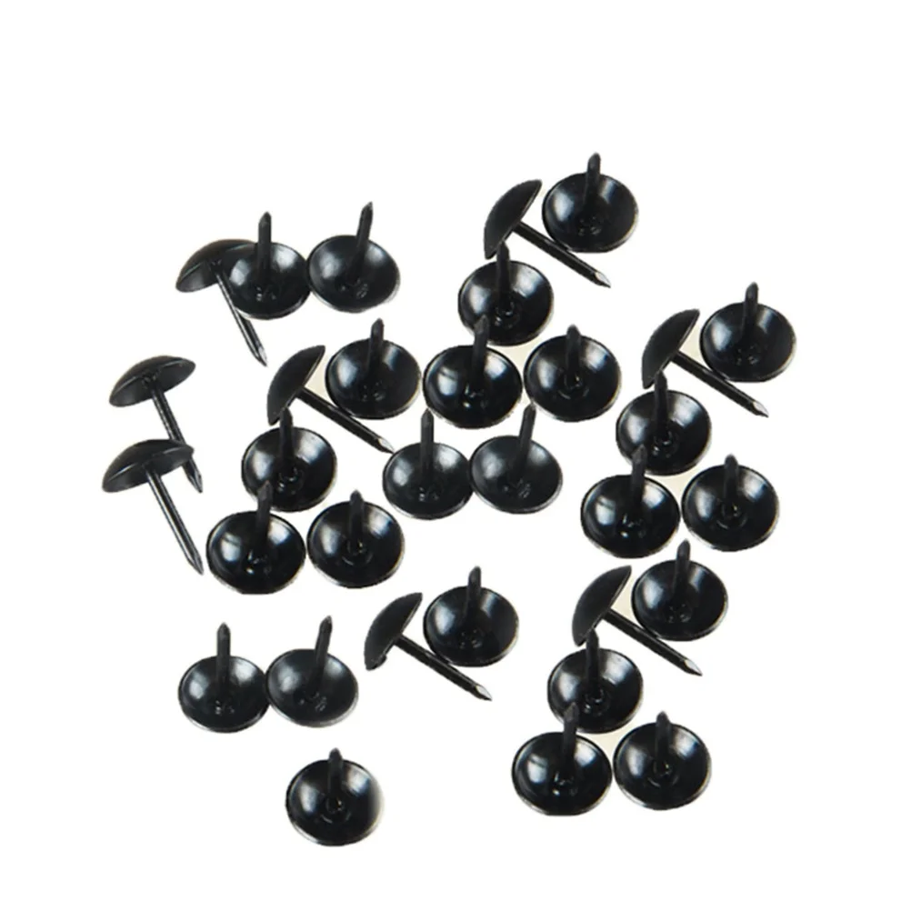 300 قطعة من البلاستيك الإبهام المسامير السوداء الرجعية رسم دبابيس مستديرة رئيس دفع دبابيس للمنزل مدرسة مكتب نشرة العرض