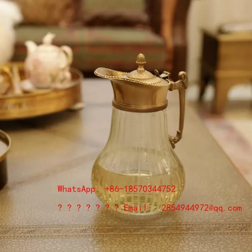 Glass Cold Kettle Teapot Ornament Villa Home Desktop Coffee Table Ornament