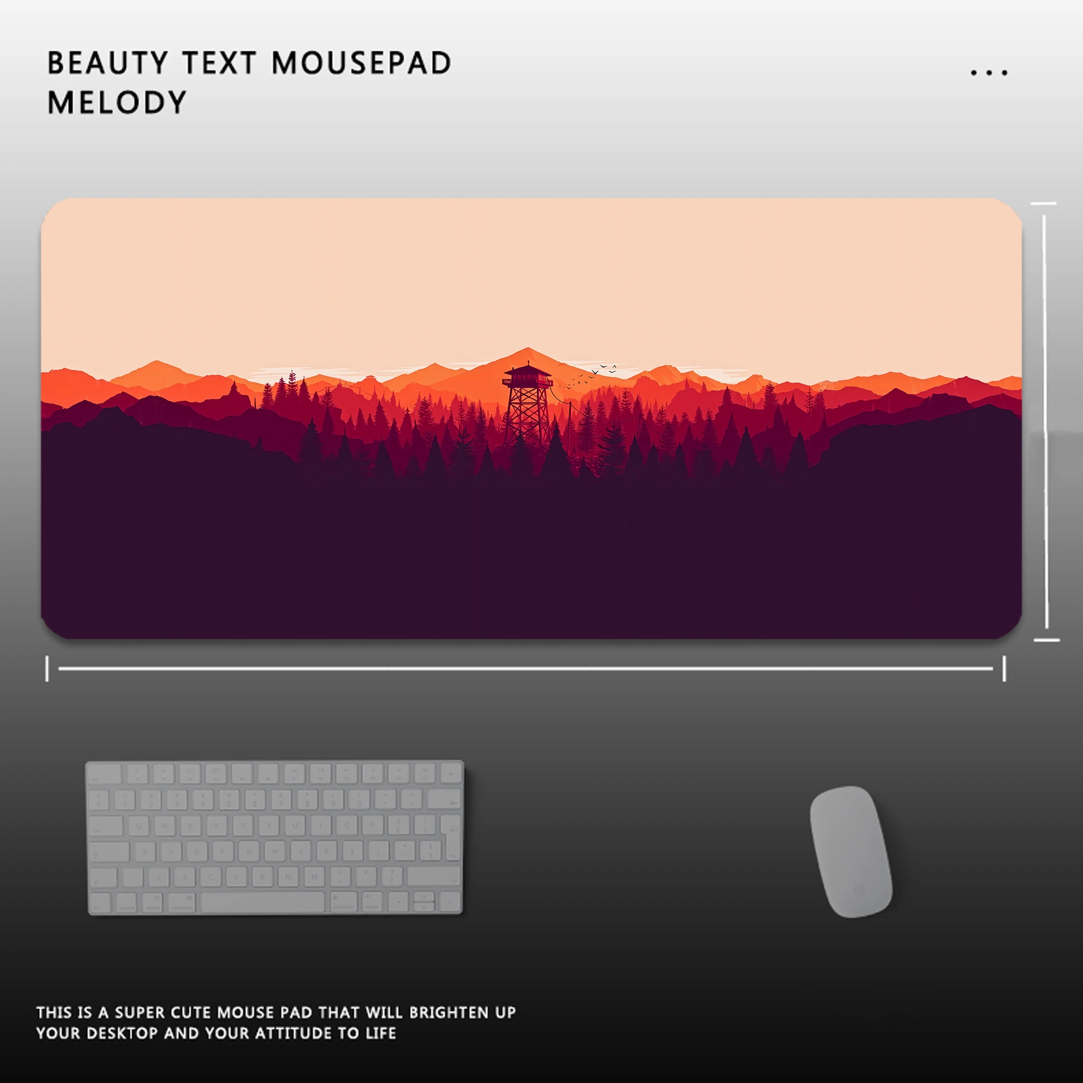 Firewatch dos desenhos animados mousepad grande tapete de mouse mousepads escritório portátil tapete macio anti-deslizamento desktop mouse pad 80x30cm