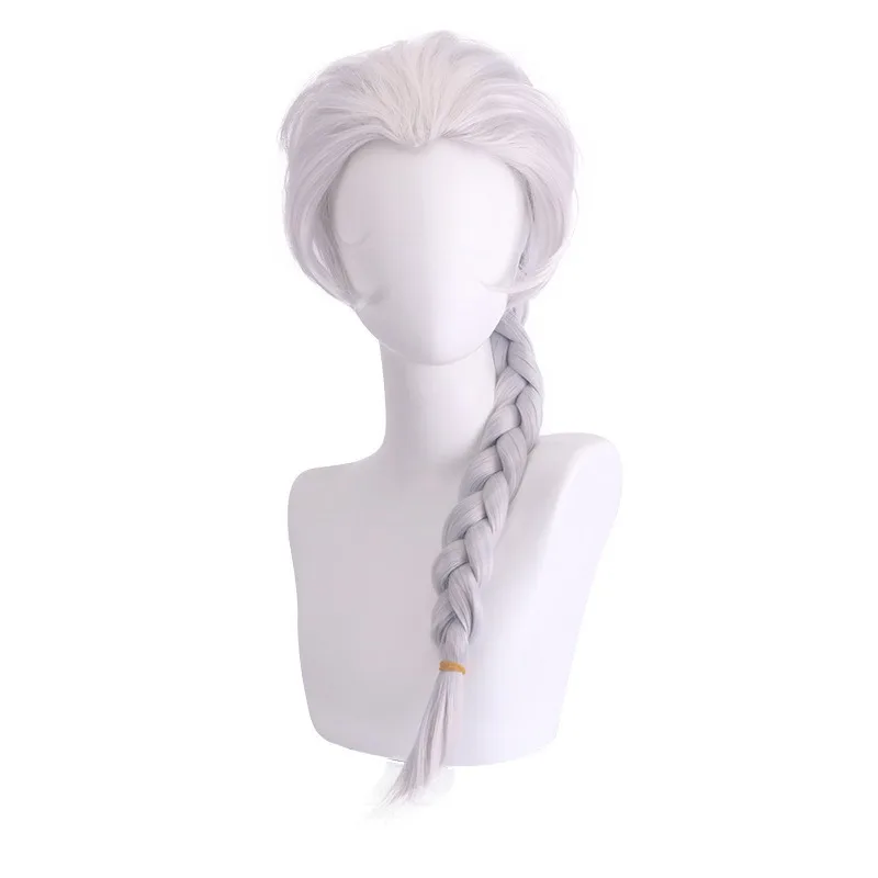 Princess Aisa anna Headdress Bangs Fried Dough Twists Braid Animation Cosplay Wig Halloween Costume Wig