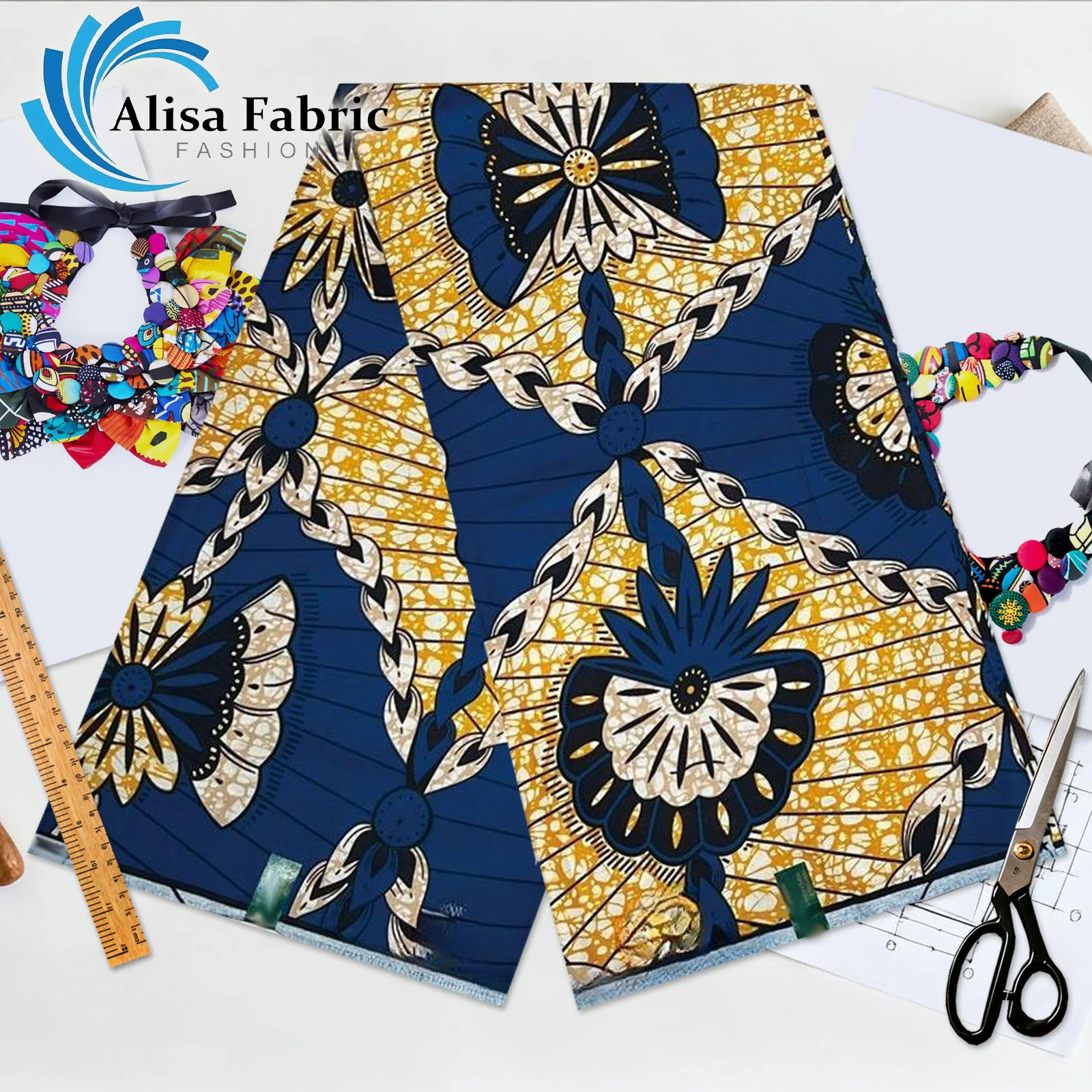 

New arrivals super African wax fabric 2025 high quality 6yards holland Christmas wholesale nigerian fabric for party dress