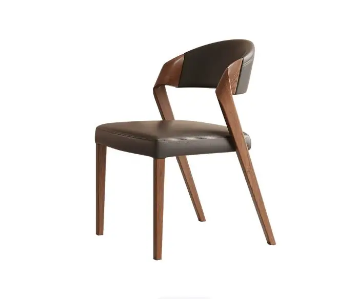 

Y Nordic solid wood home dining chair, modern and simple armchair, backrest chair, Italian high-end chair
