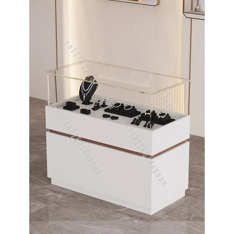 Exhibition Custom Cosmetics Booth Glass Display Cabinet Jewelry Counter Mobile Phone Sample Display Jewelry Shopping Mall