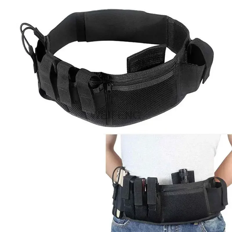 Tactical Security Duty Belt Multifunctional Holster Utility Tool Bag Belt Duty Belt Hunting Flashlight Pouch Set
