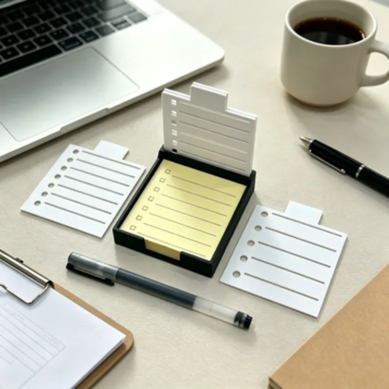 Checklist Sticky Note Stencil, To‑do List Check‑mark Hollow Template, Marking Tool, Note Planning Accessory for Office Desktop