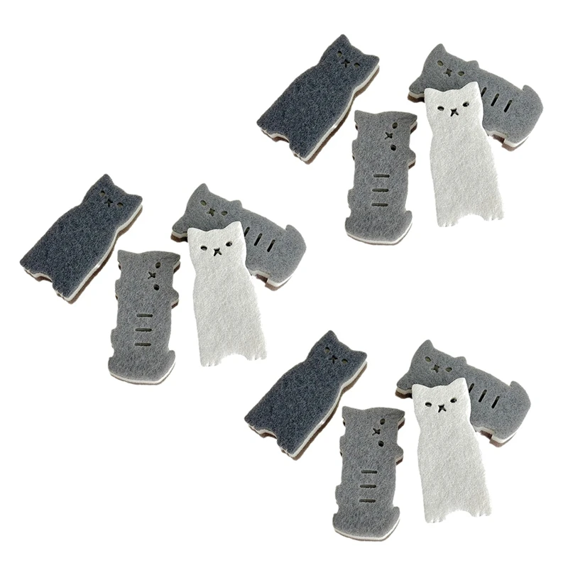 

Cat Sponge Household Kitchen Thick Imitation Loofah Cleaning Degreasing Wipe Baijie Dishwashing Sponge