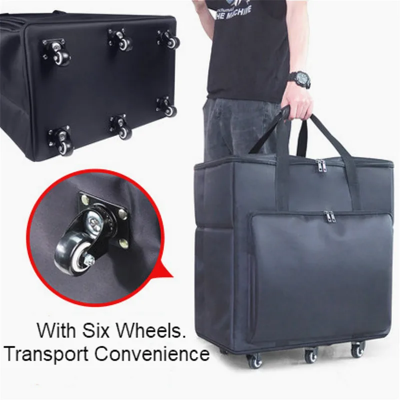 Desktop PC Computer Travel Storage Carrying Case Bag with Wheels for Computer Main Processor Case Monitor Keyboard and Accessori