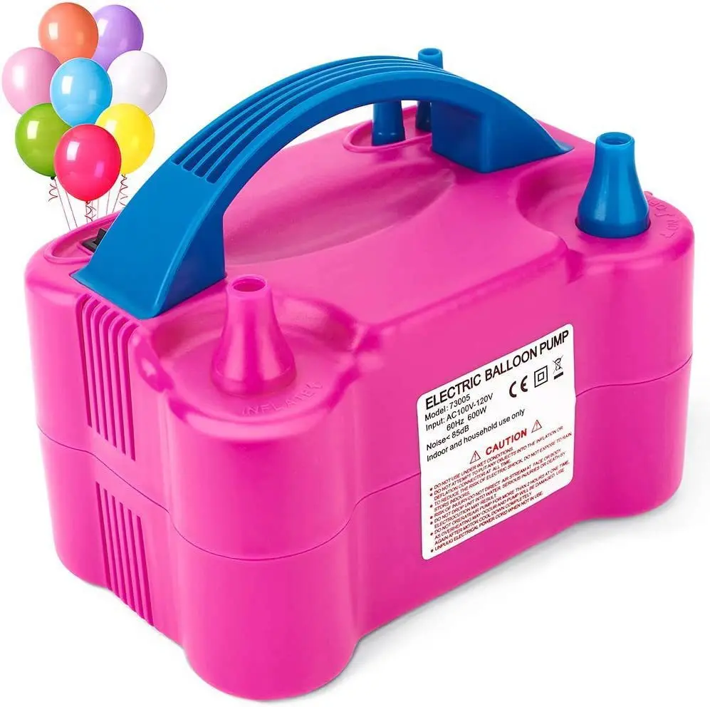 Accesorios para Fiestas, Bomba Inflable Eléctrica, Suministros para Fiestas, Soplador de Globos de Doble Orificio, Herramienta Compresora de Aire para Inflar Globos