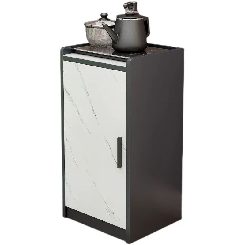 

Light luxury rock slab dining side cabinets Modern simple single door tea cabinets Kettle storage cabinet Small side cabinet