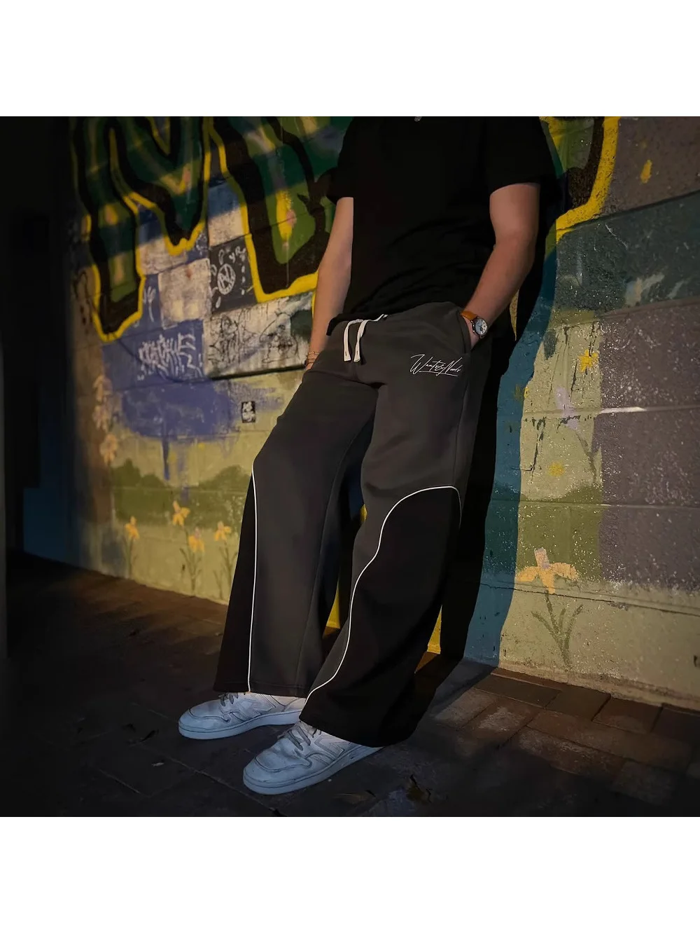 2025 New American Trendy Street Style Casual Embroidered Pants Retro Versatile Sports Pants