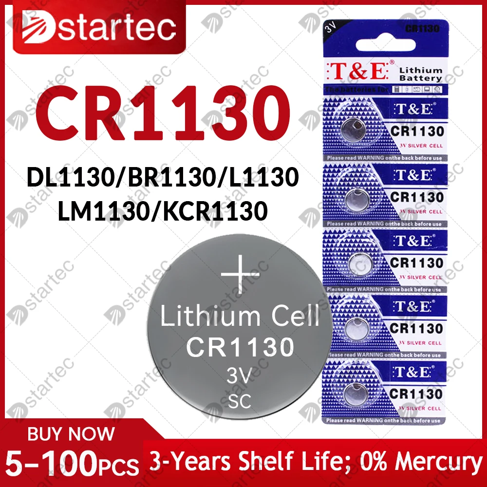 NEW 5PCS-100PCS 3V CR1130 Lithium Button Battery KL1130 BR1130 LM1130 DL1130 CR 1130 Coin Cell Watch Batteries for Toys Remote