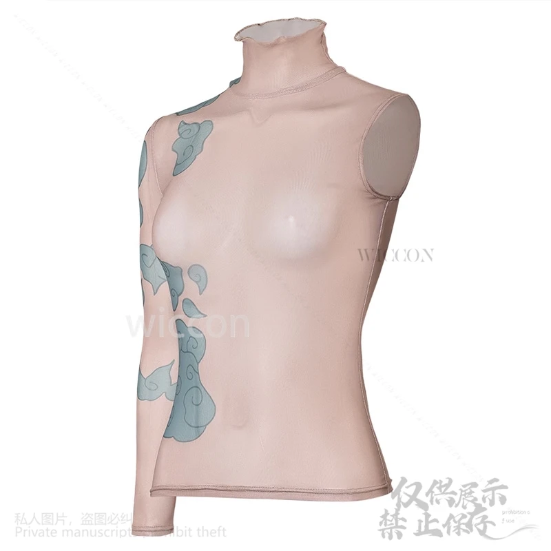 Arcane Jinx Cosplay Anime Game LOL Costume Print Artwork Tight Tattoo Layout Print Suit For Halloween Christmas Customized