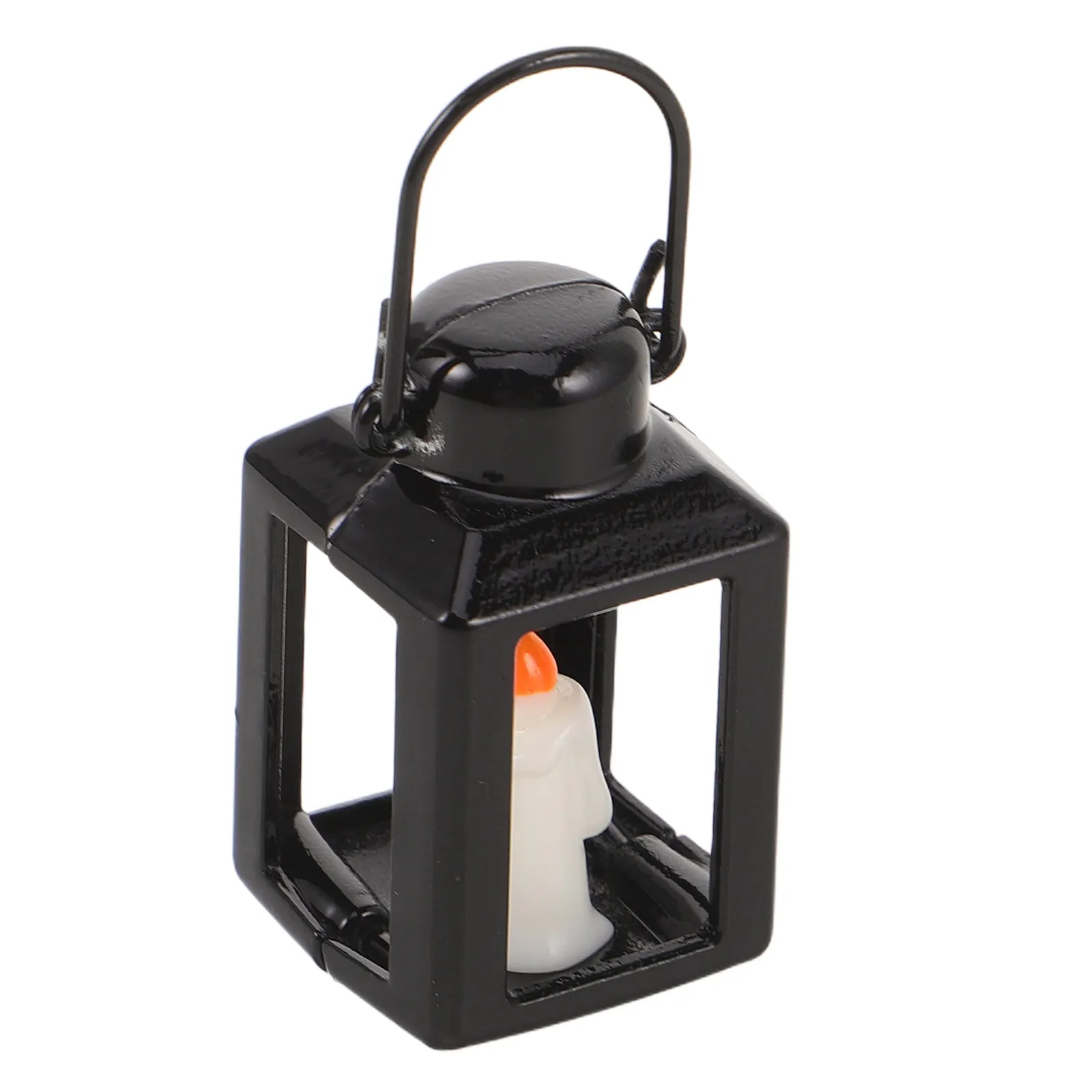 

Miniature Retro Lamp Iron Holder Tiny Scene Lighting Dollhouse Accessories 1:12 Scale Garden Ornaments Fireplace