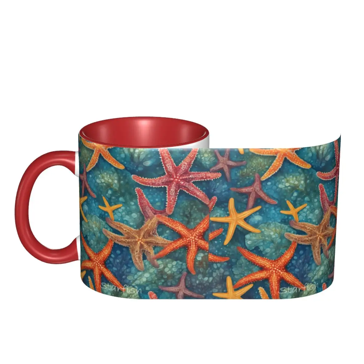 Starfish Mug Funny Ceramic Coffee Cups Tea Mugs Milk Cup Drinkware Gifts for Friends DIY Custom