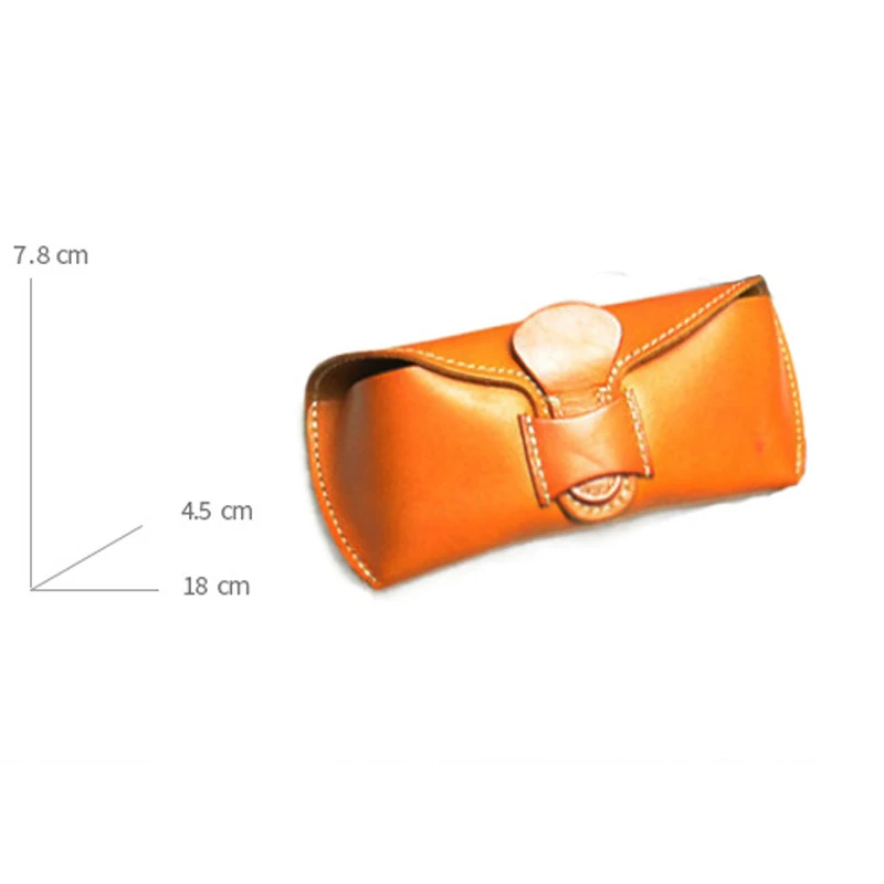 Estuche para gafas hecho a mano, bolsa para gafas de cuero de vaca auténtico, soporte para gafas de sol, organizador, caja de almacenamiento para