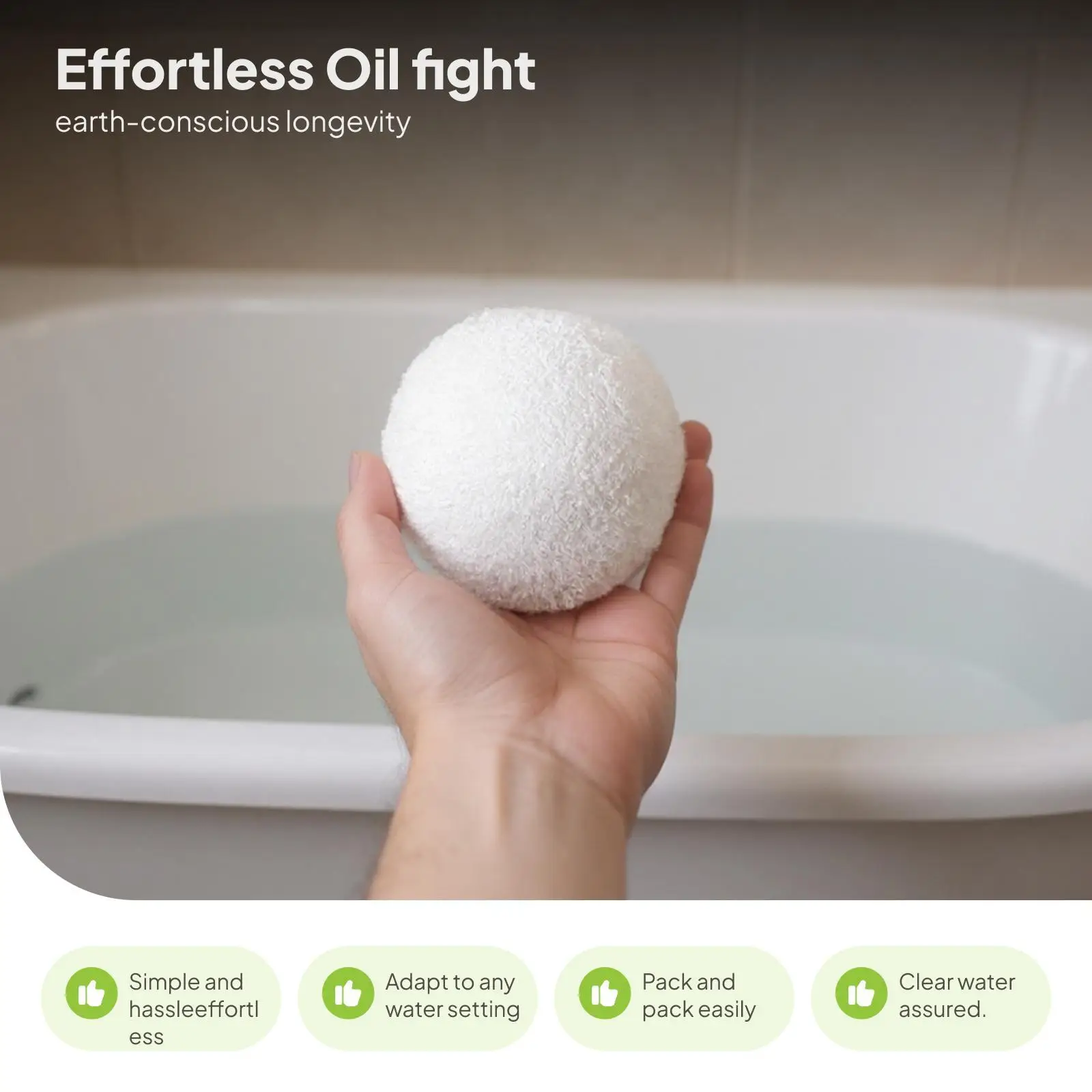 Pool Scumballs Oil Absorber Sponge Floating Filter Reusable Cleaning Ball for Inflatable Spa Pool and Hot Tub