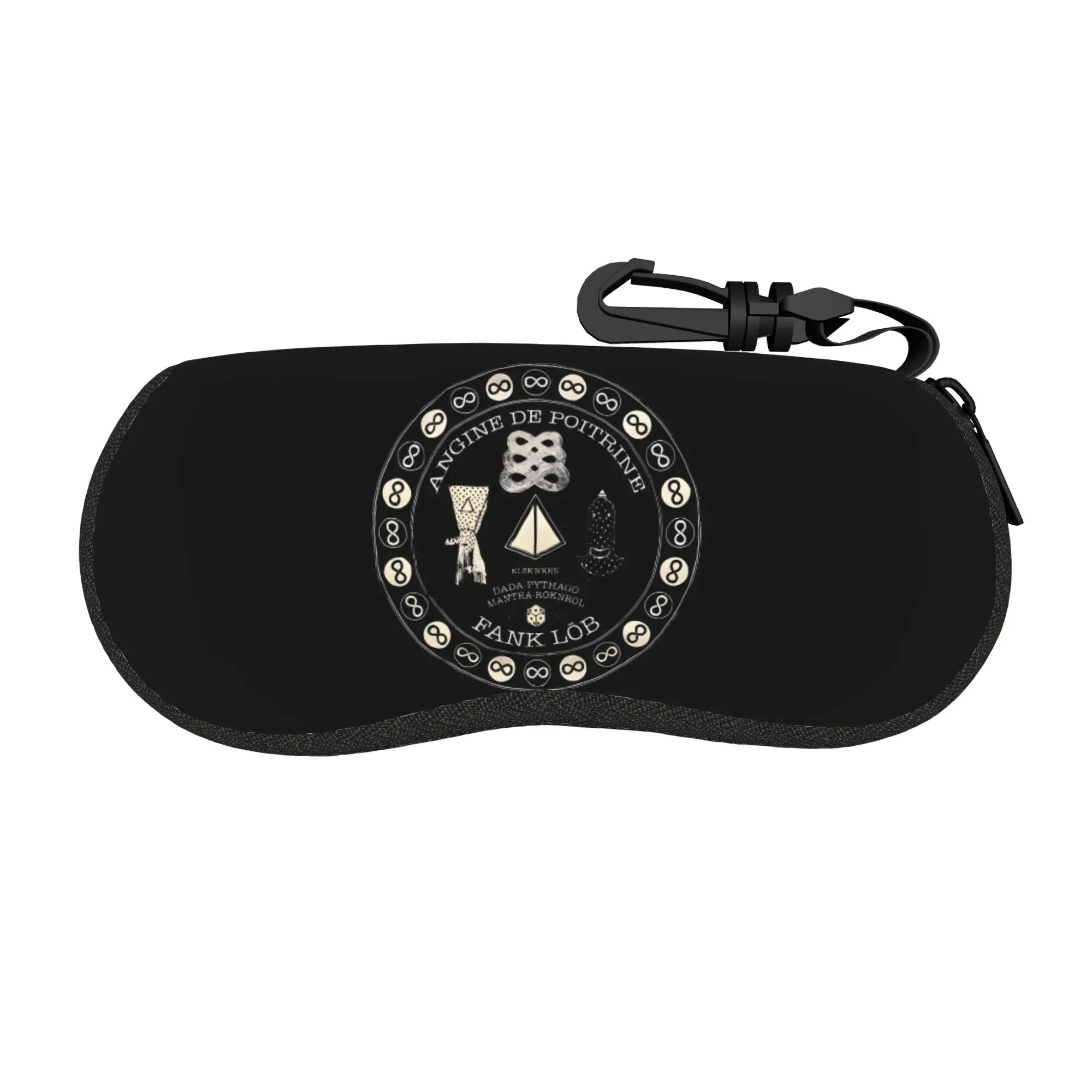 Angine De Poitrine Music  Glasses Case Cover  Zipper Sunglasses Pouch Unisex Outdoor Eyeglass Protector Eyewear Accessory