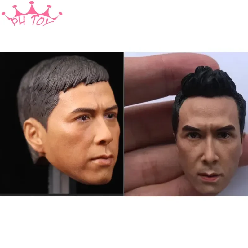 Donnie Yen 유명한 아시아 무술 마스터 헤드 조각 모델, 1/6 체중계, 12 인치 남성 액션 피규어 컬렉션 장난감