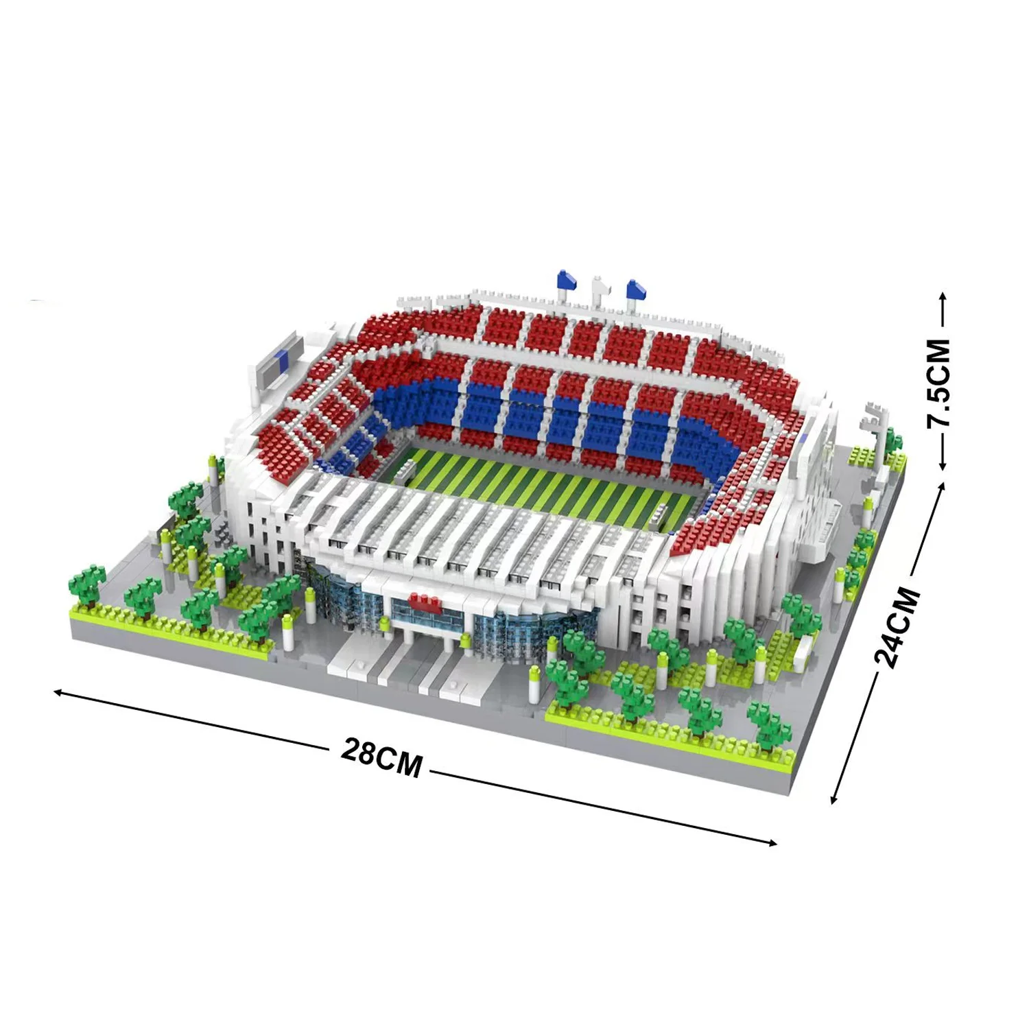 Signal Iduna Park voetbalstadion micro mini bouwstenenmodel, verbluffend bureau- en huisdecoratie-artikel voor verzameling en presentatie. - afbeelding 1