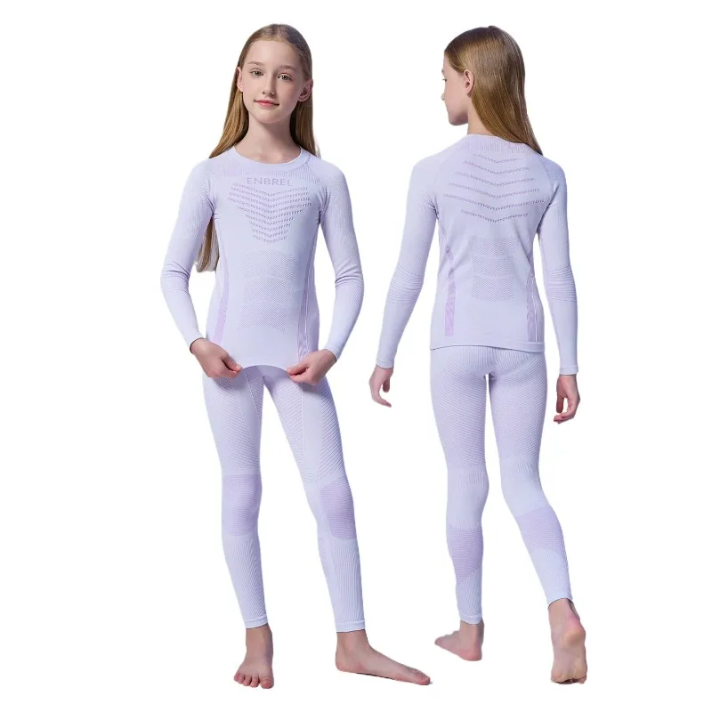Children's Thick Sports Quick Drying Set Skiing, Running, Sweating, Moisture Absorbing, Breathable and Warm Underwear