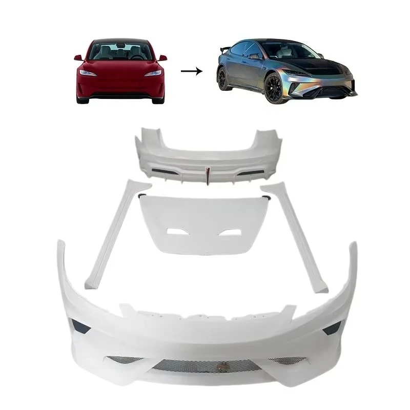 Hot Selling Body Kit for Tesla Model 3 Highland 2024+ to Style Front Bumper Rear Bumper Side Skirts Hood Modified Kit
