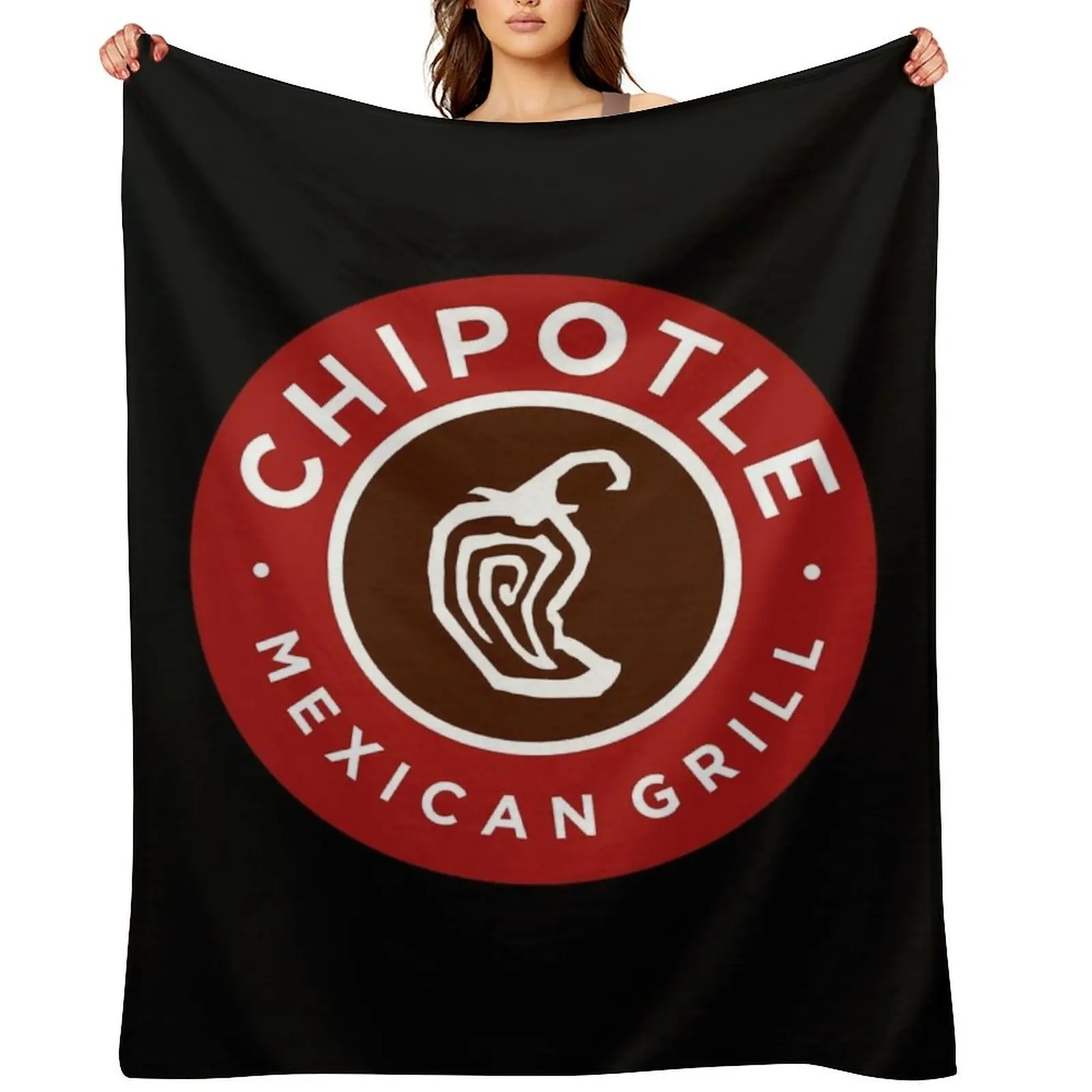 

Drawn Chipolte Logo Throw Blanket Flannel Decorative Sofas Baby warm for winter Blankets
