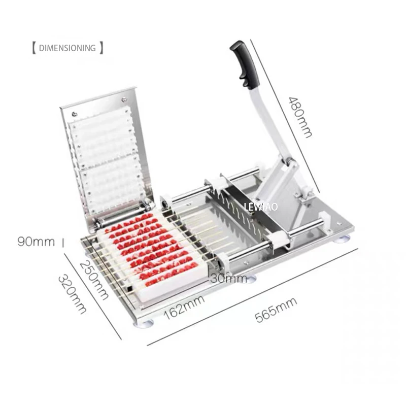 Doner Kebab Making Machine Mutton Skewers Meat Chops Meat Stringers Manual Meat String Machine