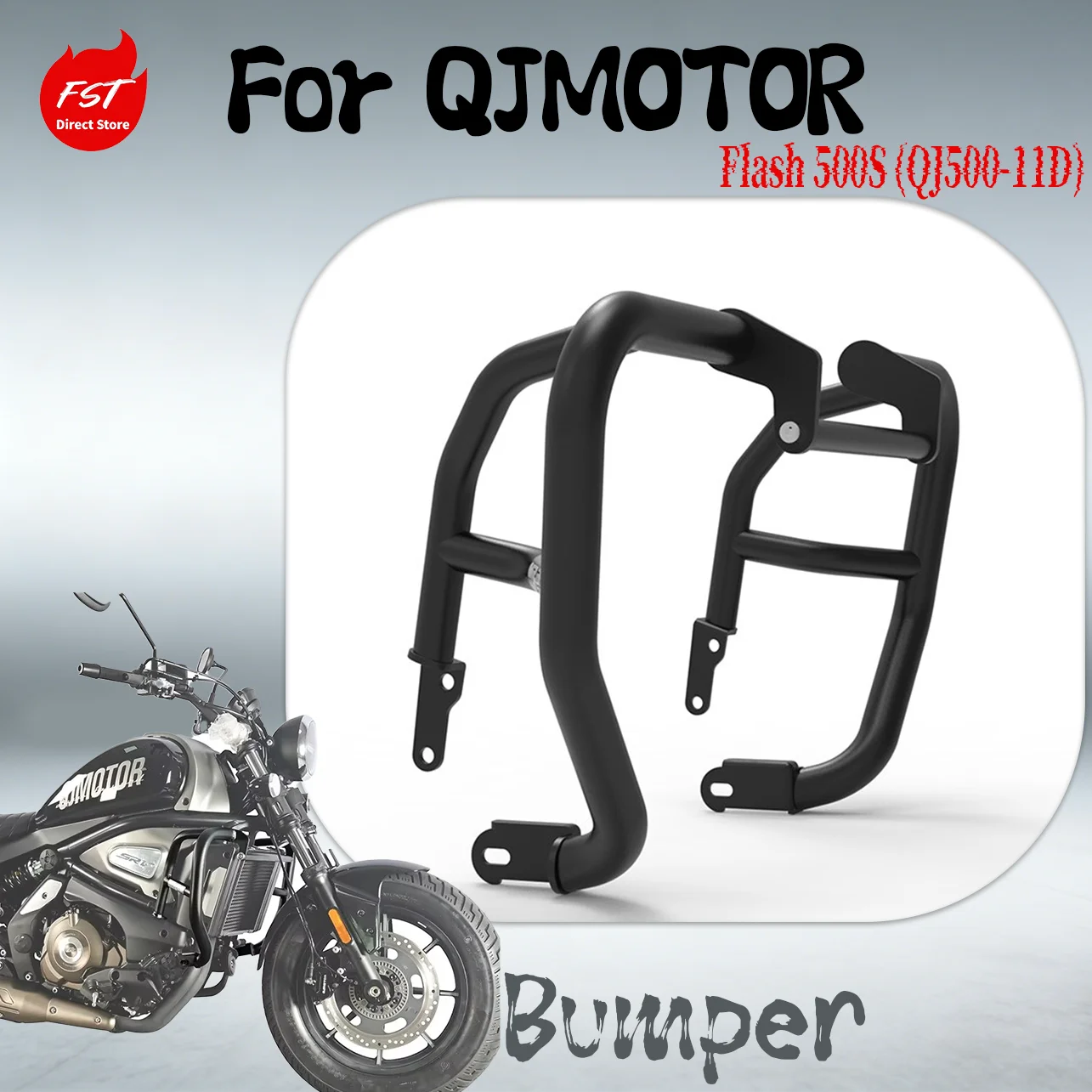 

Engine Guard Crash Bar & Anti-Crash Sliders for QJMOTOR Flash 500S (QJ500-11D), Motorcycle Bumper Protector Modified Parts