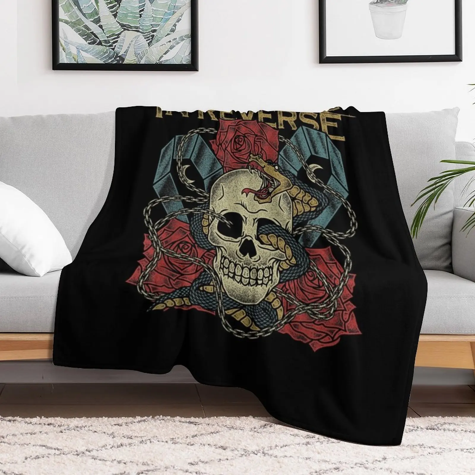 Falling In Reverse - Official Merchandise - The Death vintage Throw Blanket Sofa Quilt Large Blankets