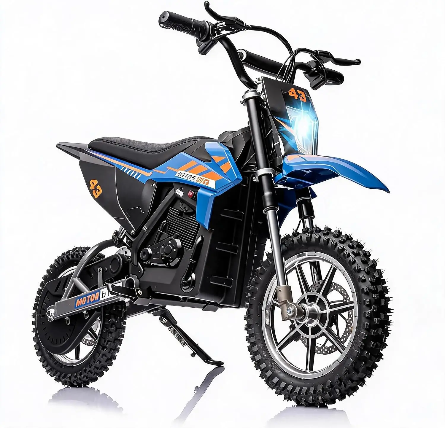 36V Electric Dirt Bike with 500W Strong Motor for 5-12 Years 15.5MPH Fast Speed Battery-Powered Off-Road Motorcycle with LED Headlight Handbrake Twist-Grip Throttle Max Load 175 LBS