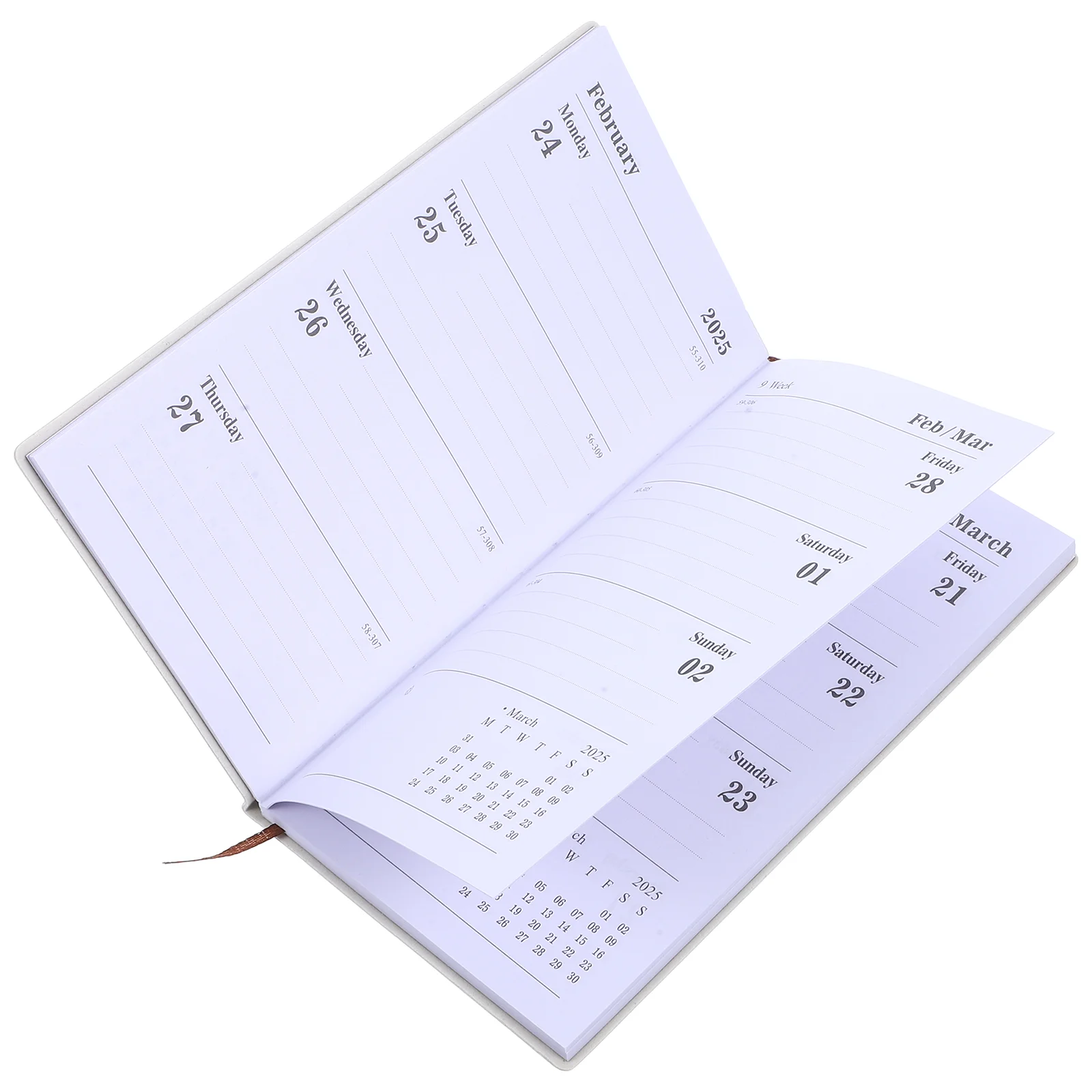 

2025 Schedule Planner Daily Organizer Calendar Weekly Wear-resistant Notebook Paper Pu Journal Diary