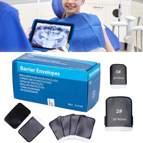 Sobres de barrera Dental para rayos X, cubiertas de placa de imagen de fósforo para 0 #1 #2 #3 #, placa de imagen de película de rayos X, materiales desechables de odontología