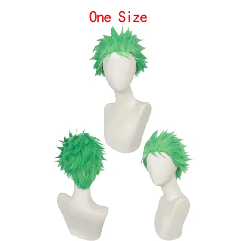 Egg Head Roronoa Cosplay Zoro Fantasy Gloves Wig Anime Cosplay Piece Costume Disguise Adult Men Roleplay Fantasia Outfits