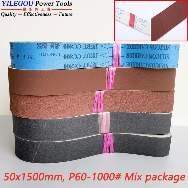 5 Pieces 50 x 1500mm Sanding Belt For Metal. 2