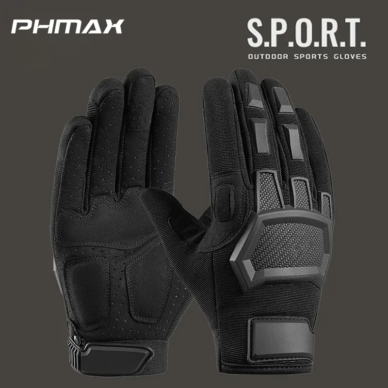 Men's and Women's Full-finger Gloves Outdoor Tactical Sports Gloves Thick Breathable Wear-resistant Bicycle Motorbike Gloves