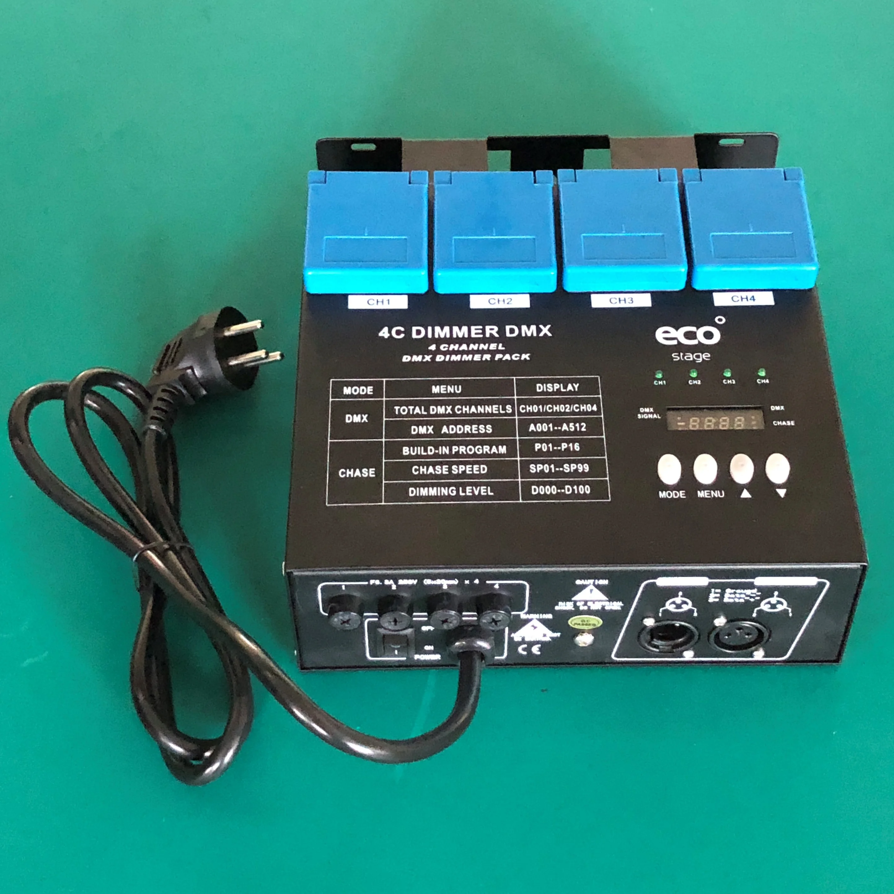 

Controller 4 Channel Digital Dimmer Pack DMX Console