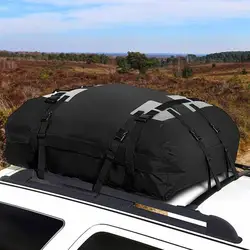 Car Rooftop Cargo Carrier Bag 15 Cubic Feet Car Cargo Roof Bag In Foldable Design 600D Oxford Cloth Waterproof Soft Car Roof Bag
