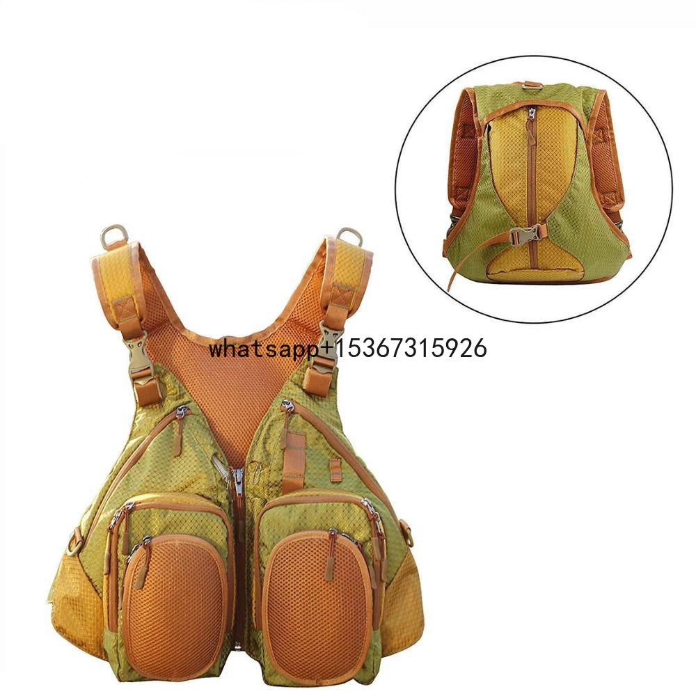 

Fly Fishing Backpack & Vest Combo Fly Fishing Vest Pack Fishing Sling Pack Hard Shell Storage Tackle Gear Accessories Green