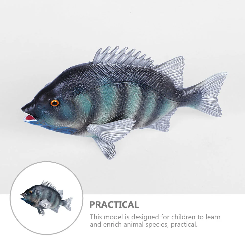 Model Desktop Simulation Stone Fish Child Toys Children’s Sculpture Tank Decorations Plastic Marine Animal Sea Plaything