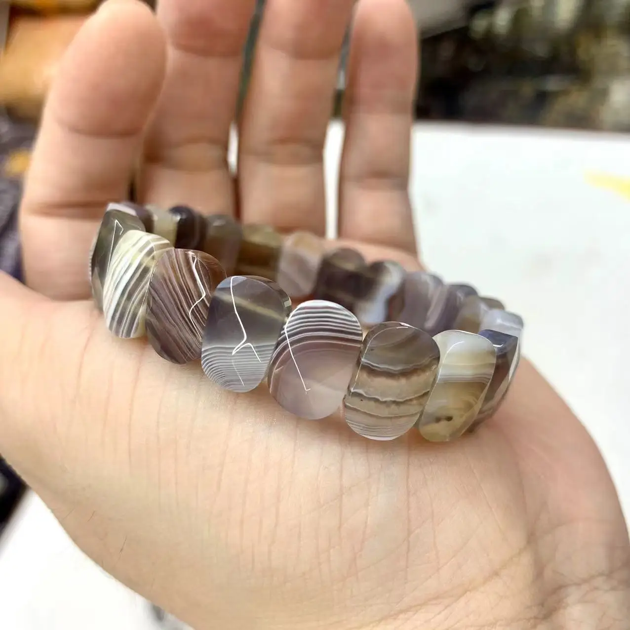 

Натуральный агат Ботсвана/Сардоникс, каменные бусины, браслет, драгоценные камни, ювелирные изделия, браслет для женщин для подарка, оптовая продажа