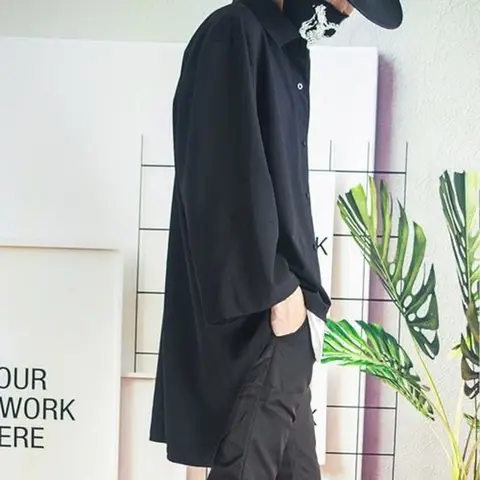 10 best sales asymmetriska herrskjortor - №1