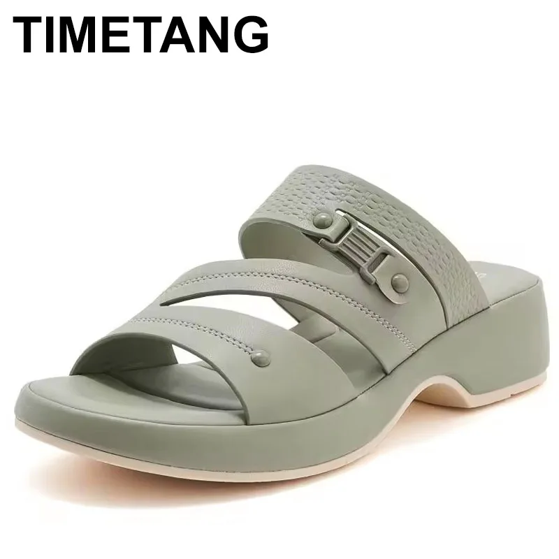 

Slip-On Sandals Large Size Casual Beach Slope Heel Anti-Slip Clog oes Comfortable Summer