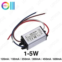 Driver LED a corrente costante impermeabile IP67 1W 3W 5W 120mA 150mA 250mA 300mA 450mA 600mA Adattatore di alimentazione LED Custodia in alluminio Trasformatore di illuminazione