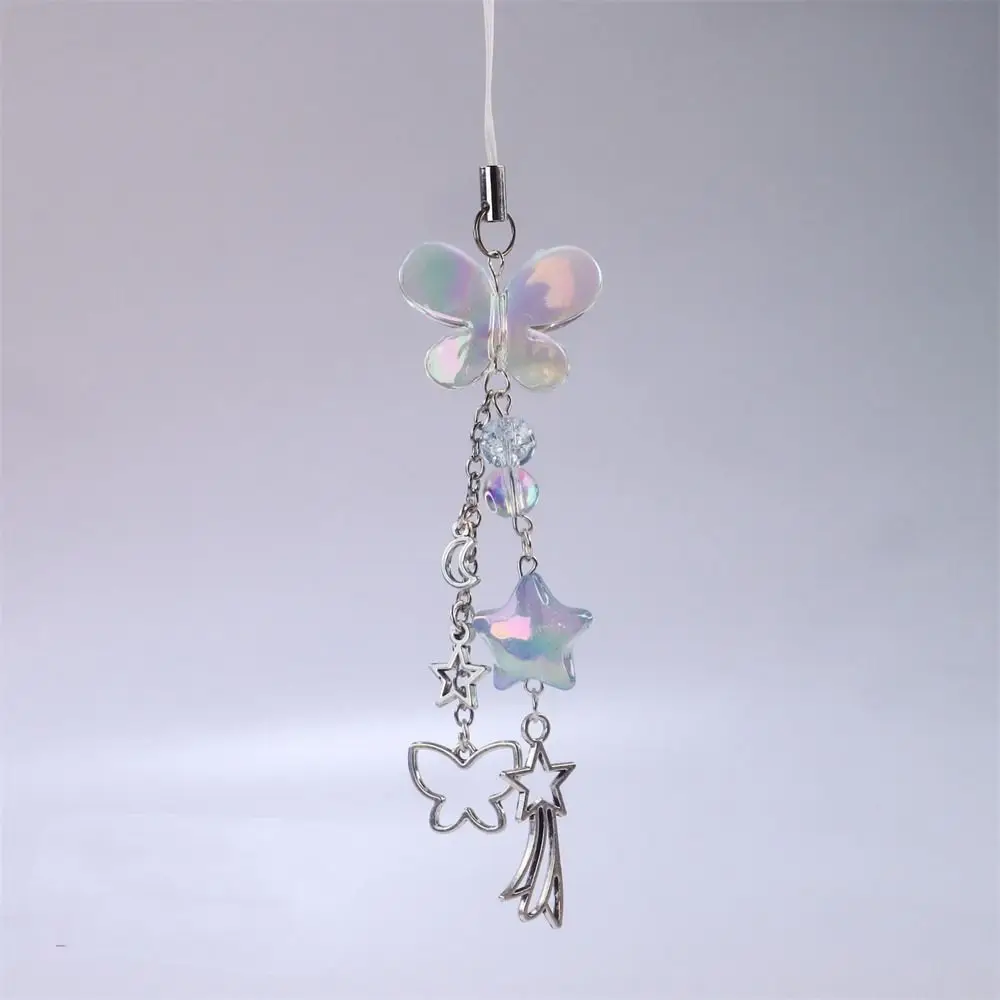 لطيف Y2K سحر الهاتف فراشة Bowknot الهاتف قلادة الحلو فتاة Phonestraps